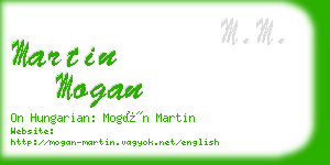 martin mogan business card